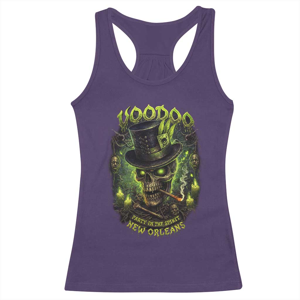 Louisiana Voodoo Skull Racerback Tank Top Party In The Spirit New Orleans Creepy Occult Lover