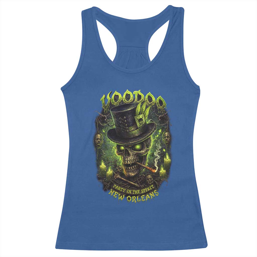 Louisiana Voodoo Skull Racerback Tank Top Party In The Spirit New Orleans Creepy Occult Lover