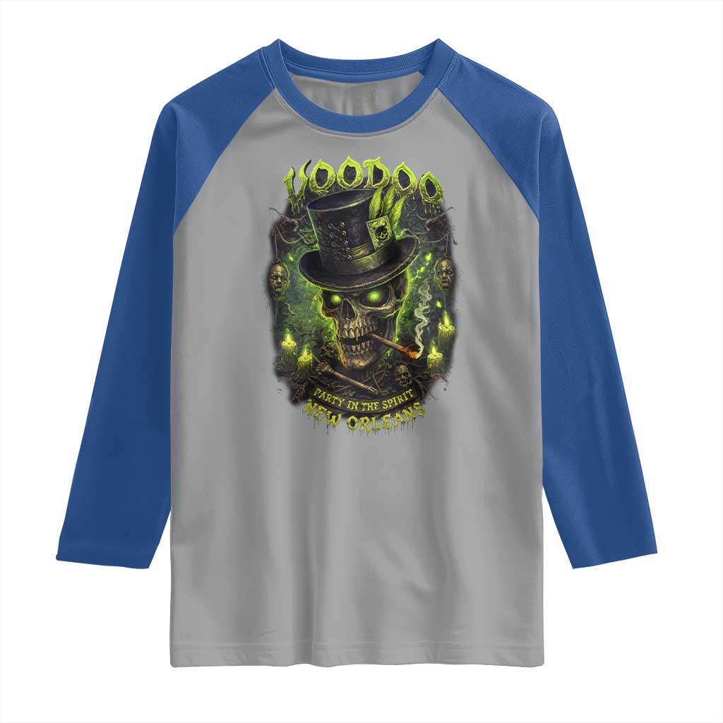 Louisiana Voodoo Skull Raglan Shirt Party In The Spirit New Orleans Creepy Occult Lover