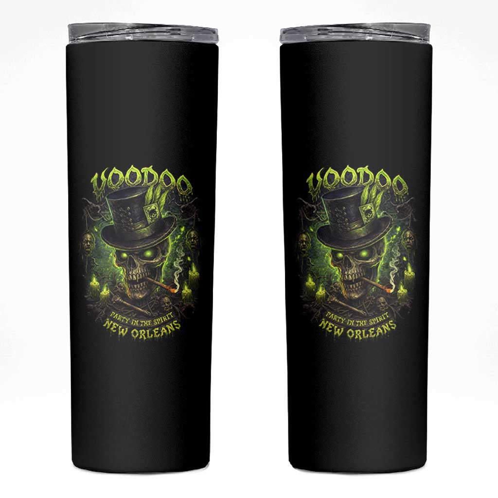 Louisiana Voodoo Skull Skinny Tumbler Party In The Spirit New Orleans Creepy Occult Lover