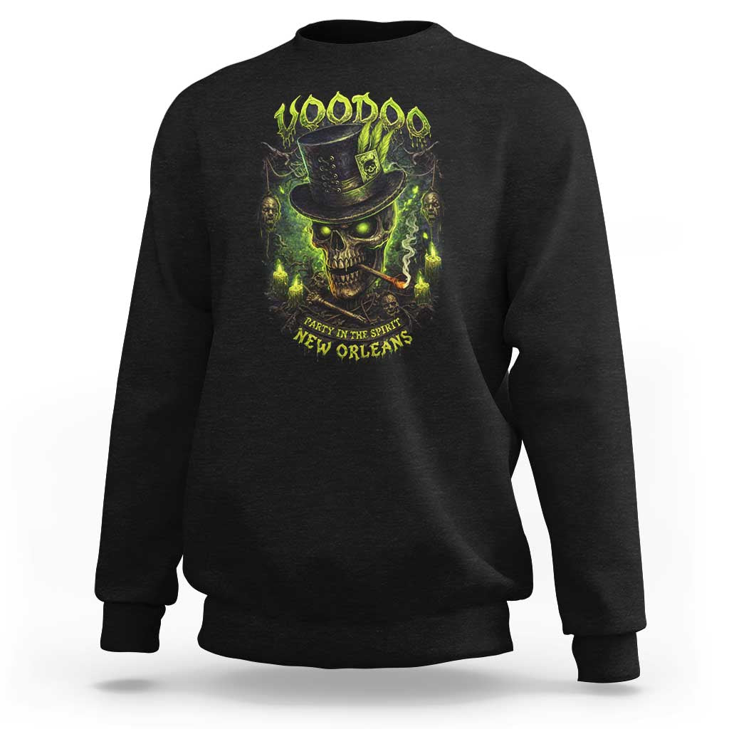 Louisiana Voodoo Skull Sweatshirt Party In The Spirit New Orleans Creepy Occult Lover