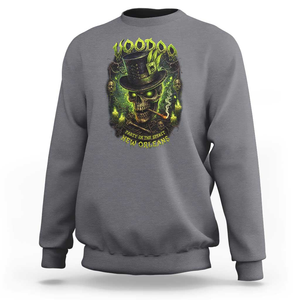 Louisiana Voodoo Skull Sweatshirt Party In The Spirit New Orleans Creepy Occult Lover