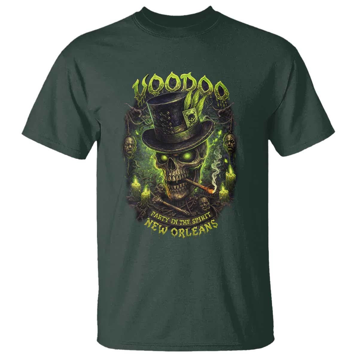 Louisiana Voodoo Skull T Shirt Party In The Spirit New Orleans Creepy Occult Lover