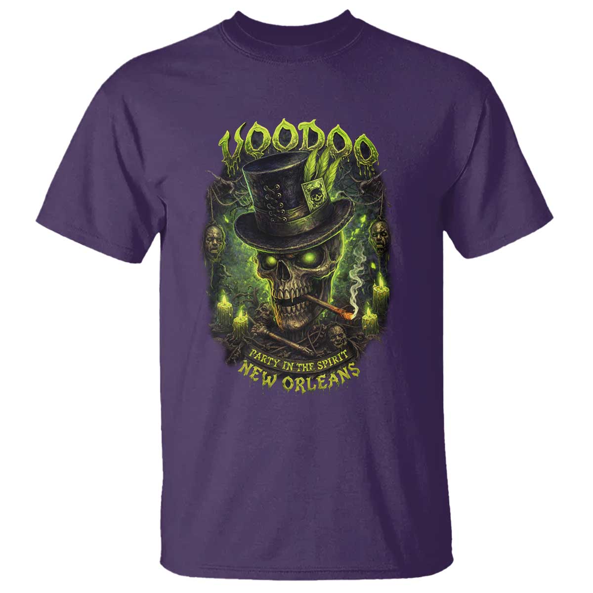 Louisiana Voodoo Skull T Shirt Party In The Spirit New Orleans Creepy Occult Lover
