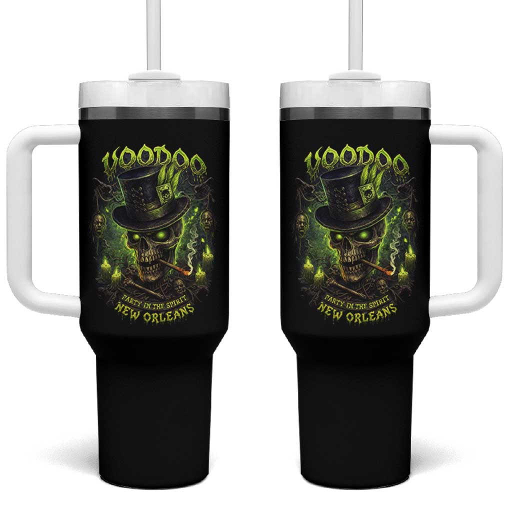 Louisiana Voodoo Skull Tumbler With Handle Party In The Spirit New Orleans Creepy Occult Lover