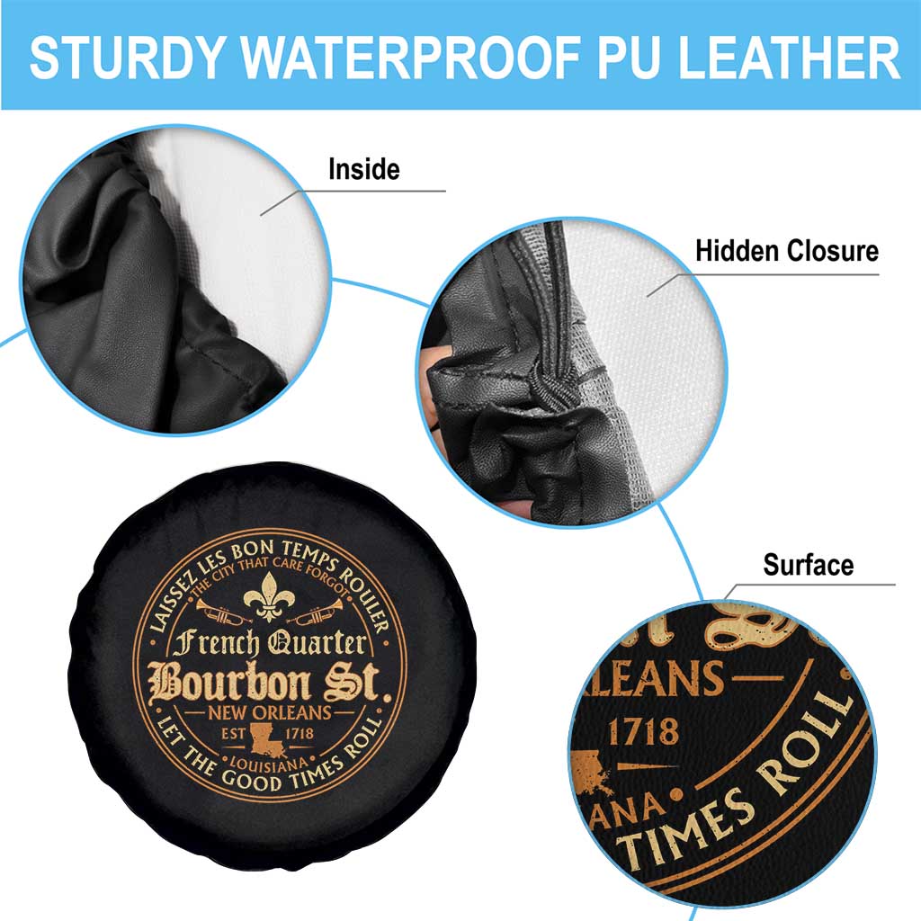 Bourbon Street French Quarter New Orleans Vintage Spare Tire Cover