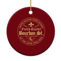 Bourbon Street French Quarter New Orleans Vintage Ceramic Ornament
