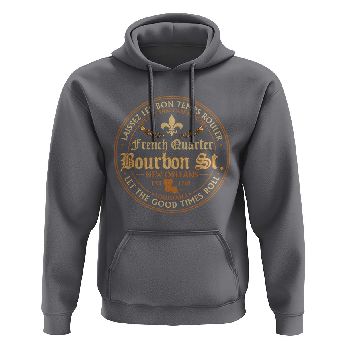 Bourbon Street French Quarter New Orleans Vintage Hoodie