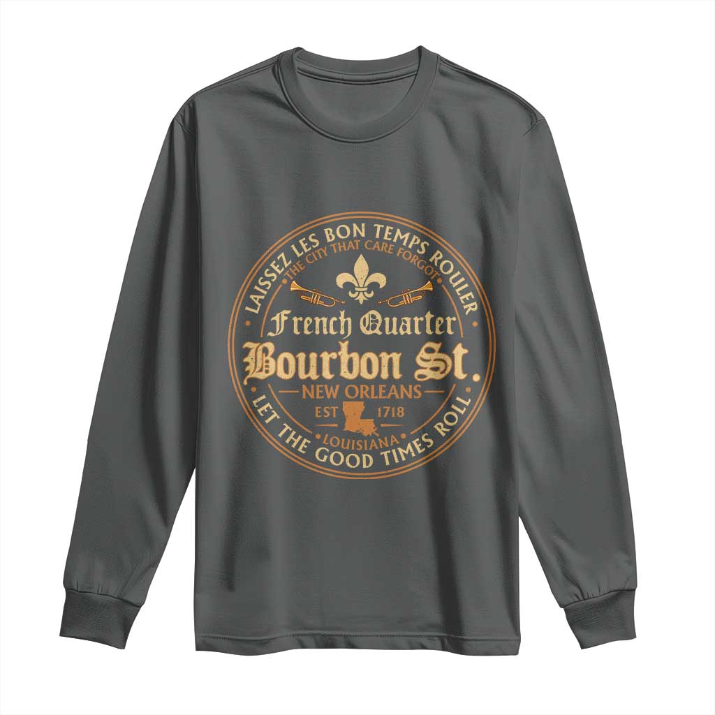 Bourbon Street French Quarter New Orleans Vintage Long Sleeve Shirt