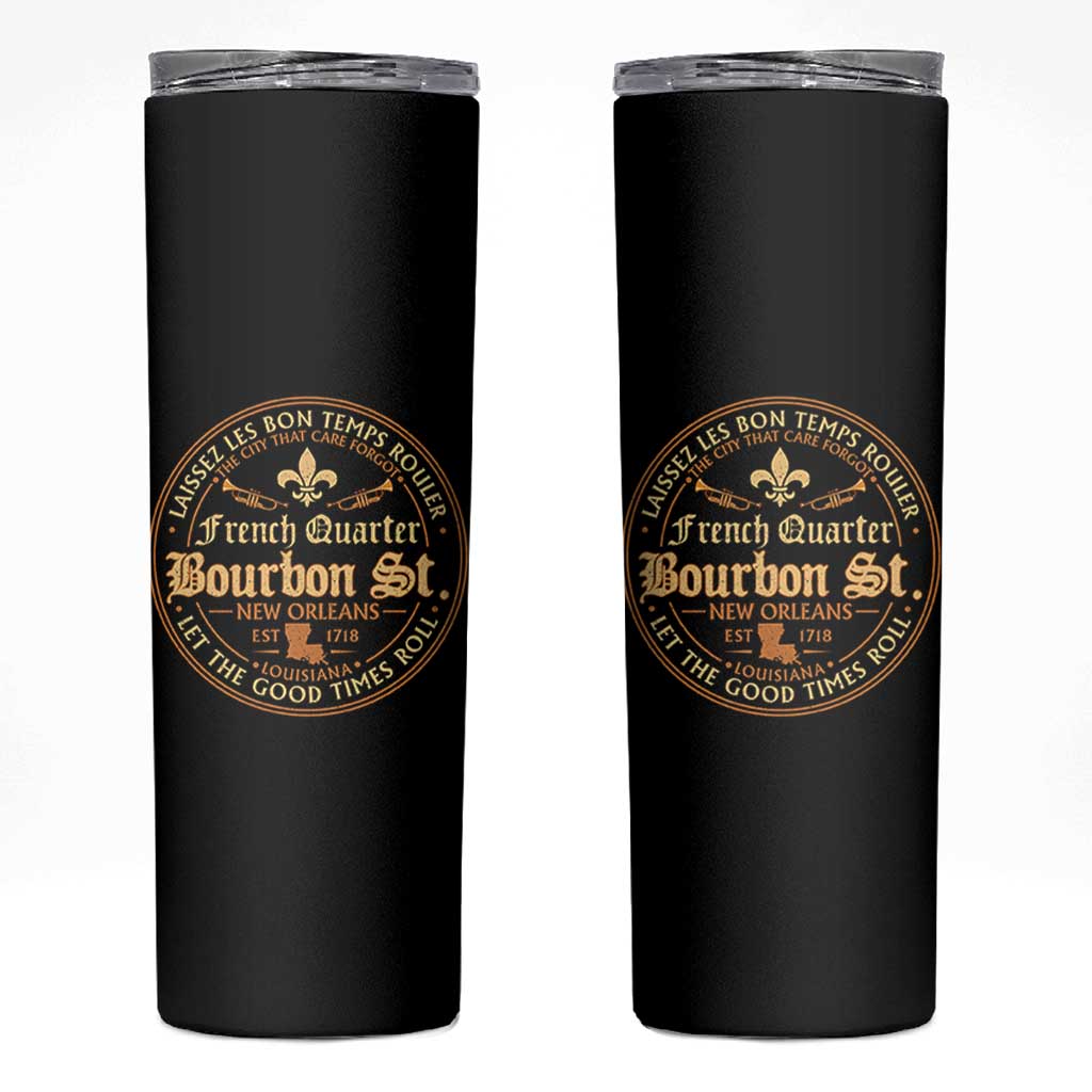 Bourbon Street French Quarter New Orleans Vintage Skinny Tumbler