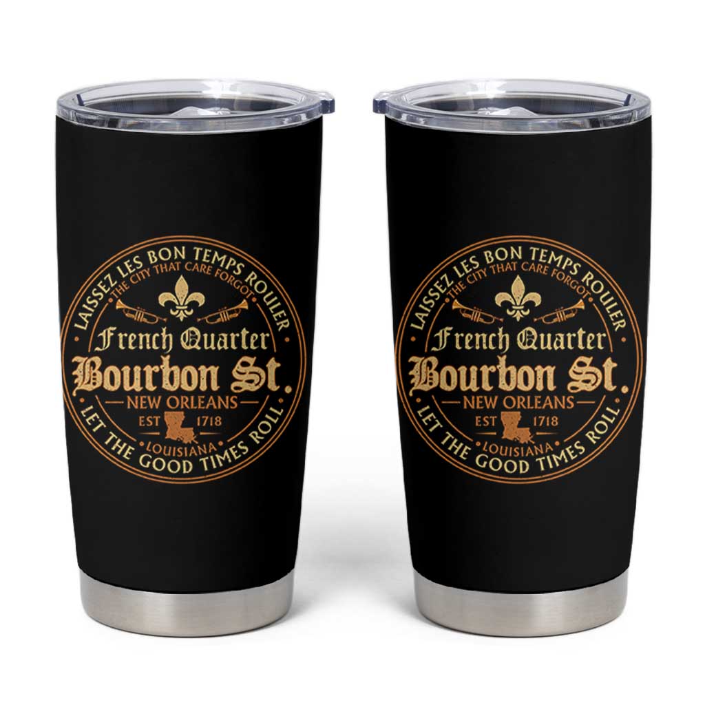 Bourbon Street French Quarter New Orleans Vintage Tumbler Cup
