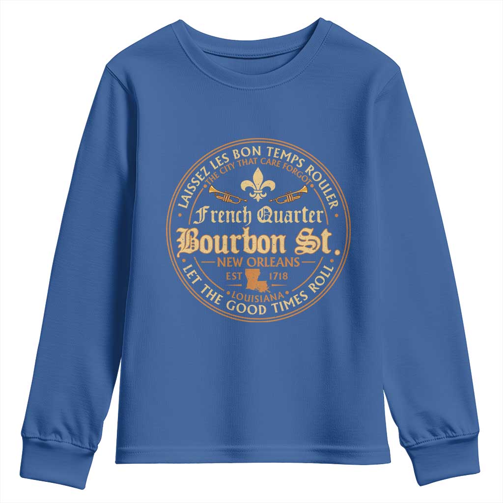 Bourbon Street French Quarter New Orleans Vintage Youth Sweatshirt