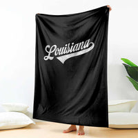 Retro Louisiana Throw Blanket Vintage City State Distressed Pride