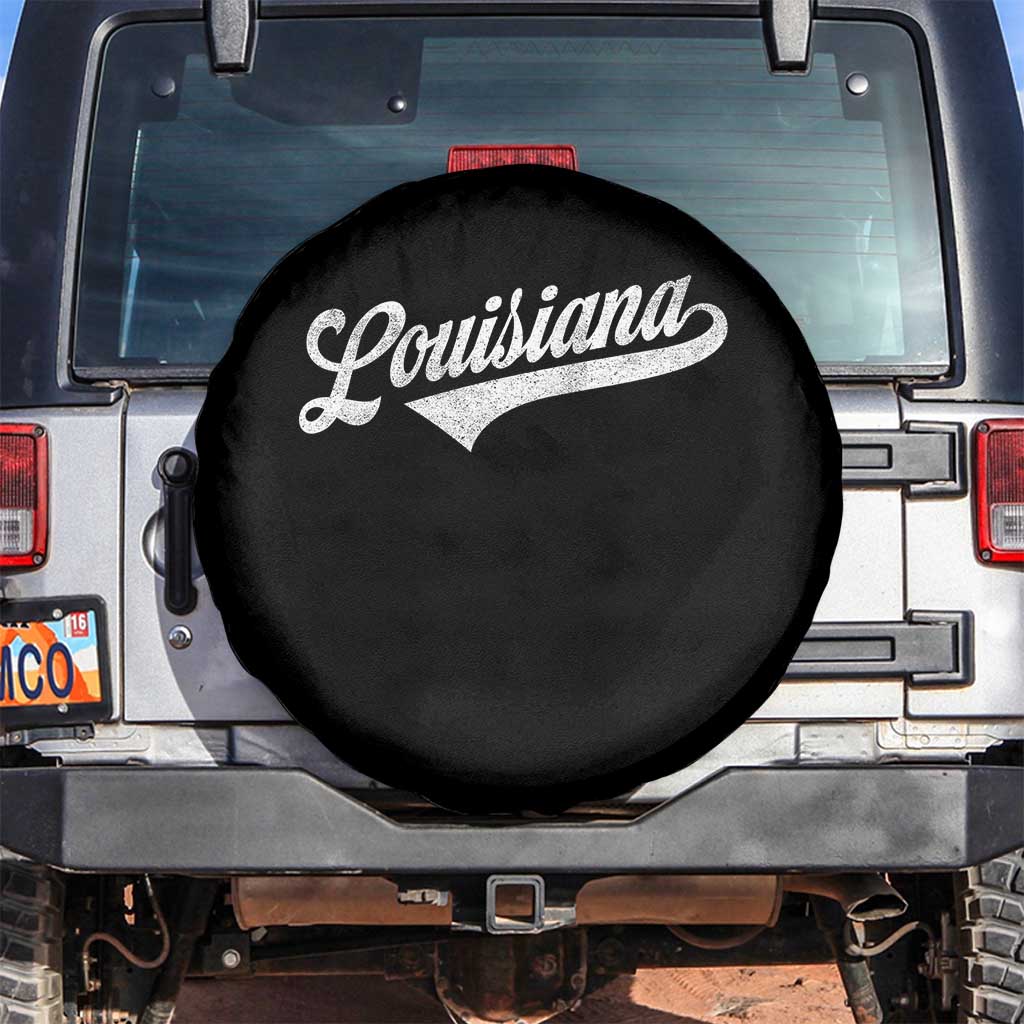 Retro Louisiana Spare Tire Cover Vintage City State Distressed Pride