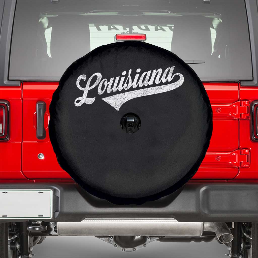 Retro Louisiana Spare Tire Cover Vintage City State Distressed Pride