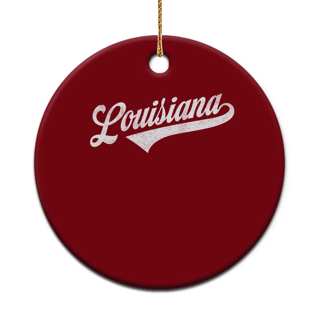 Retro Louisiana Ceramic Ornament Vintage City State Distressed Pride