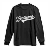 Retro Louisiana Long Sleeve Shirt Vintage City State Distressed Pride