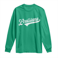 Retro Louisiana Long Sleeve Shirt Vintage City State Distressed Pride