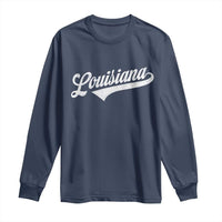 Retro Louisiana Long Sleeve Shirt Vintage City State Distressed Pride