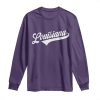 Retro Louisiana Long Sleeve Shirt Vintage City State Distressed Pride
