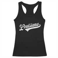 Retro Louisiana Racerback Tank Top Vintage City State Distressed Pride