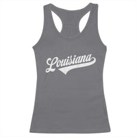 Retro Louisiana Racerback Tank Top Vintage City State Distressed Pride