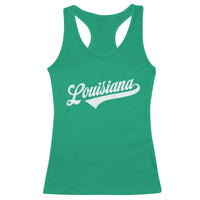 Retro Louisiana Racerback Tank Top Vintage City State Distressed Pride