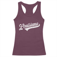 Retro Louisiana Racerback Tank Top Vintage City State Distressed Pride