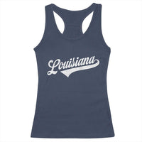 Retro Louisiana Racerback Tank Top Vintage City State Distressed Pride