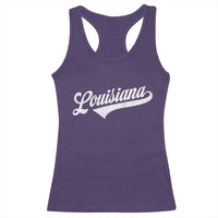 Retro Louisiana Racerback Tank Top Vintage City State Distressed Pride