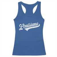 Retro Louisiana Racerback Tank Top Vintage City State Distressed Pride