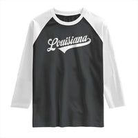 Retro Louisiana Raglan Shirt Vintage City State Distressed Pride