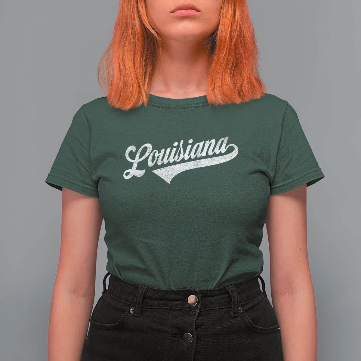 Retro Louisiana T Shirt For Women Vintage City State Distressed Pride
