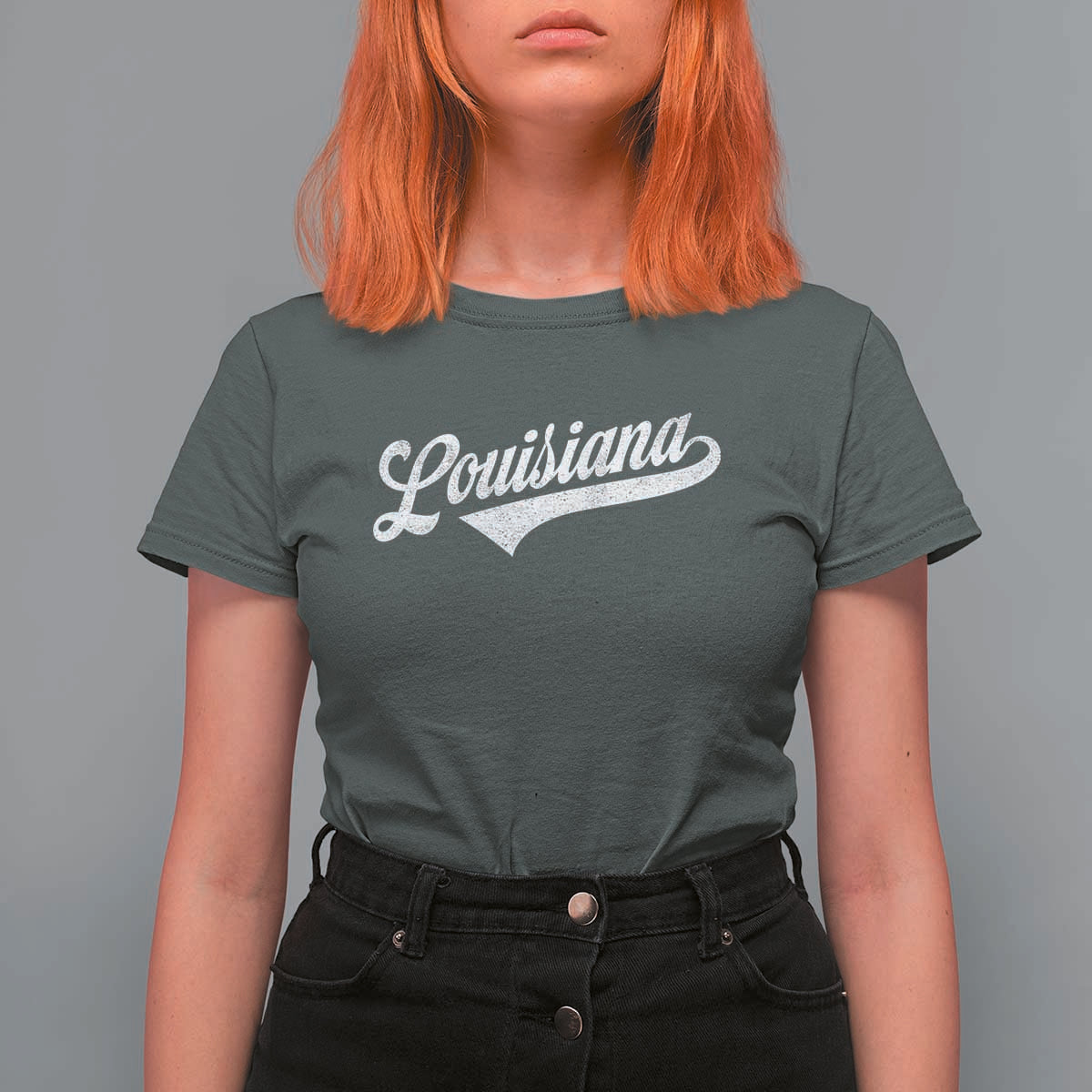 Retro Louisiana T Shirt For Women Vintage City State Distressed Pride