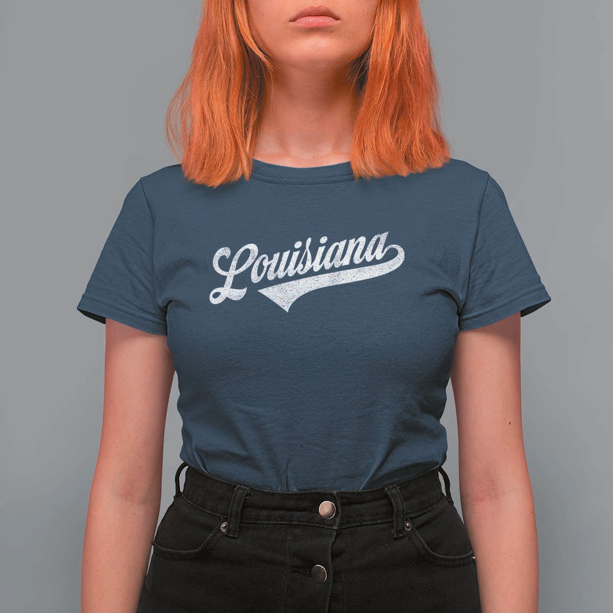 Retro Louisiana T Shirt For Women Vintage City State Distressed Pride