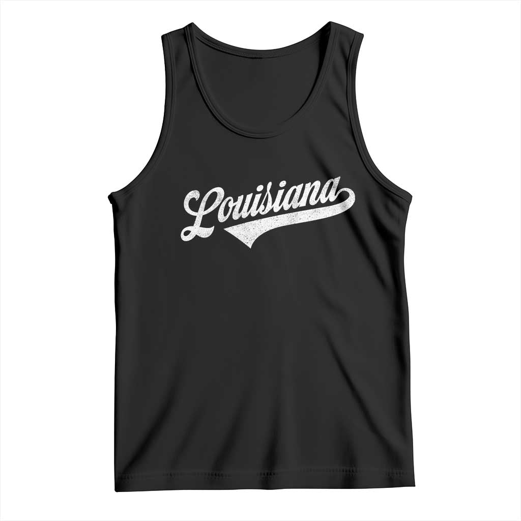 Retro Louisiana Tank Top Vintage City State Distressed Pride