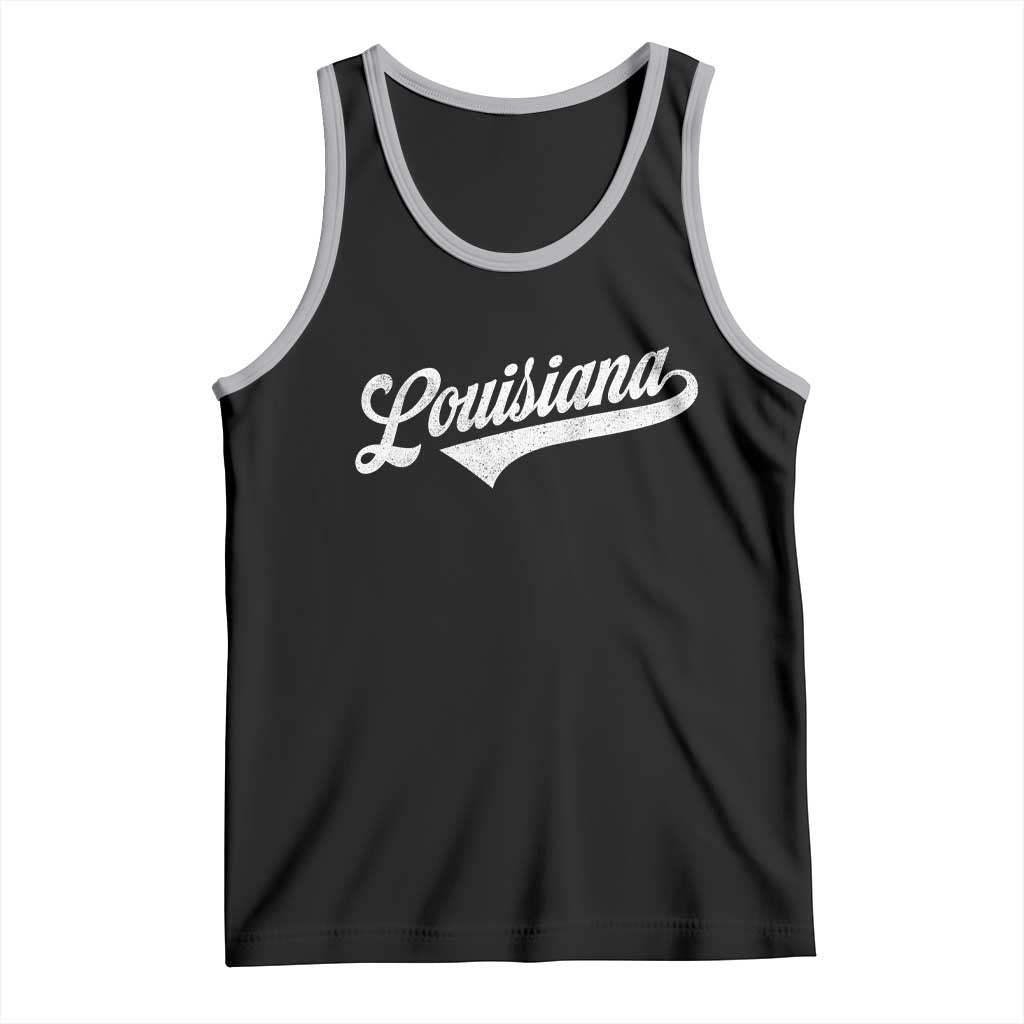 Retro Louisiana Tank Top Vintage City State Distressed Pride