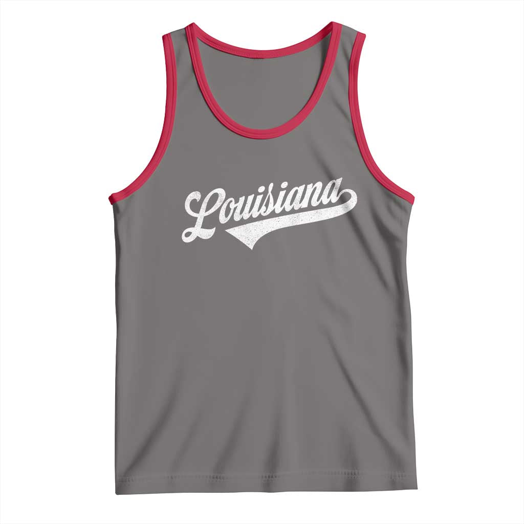 Retro Louisiana Tank Top Vintage City State Distressed Pride