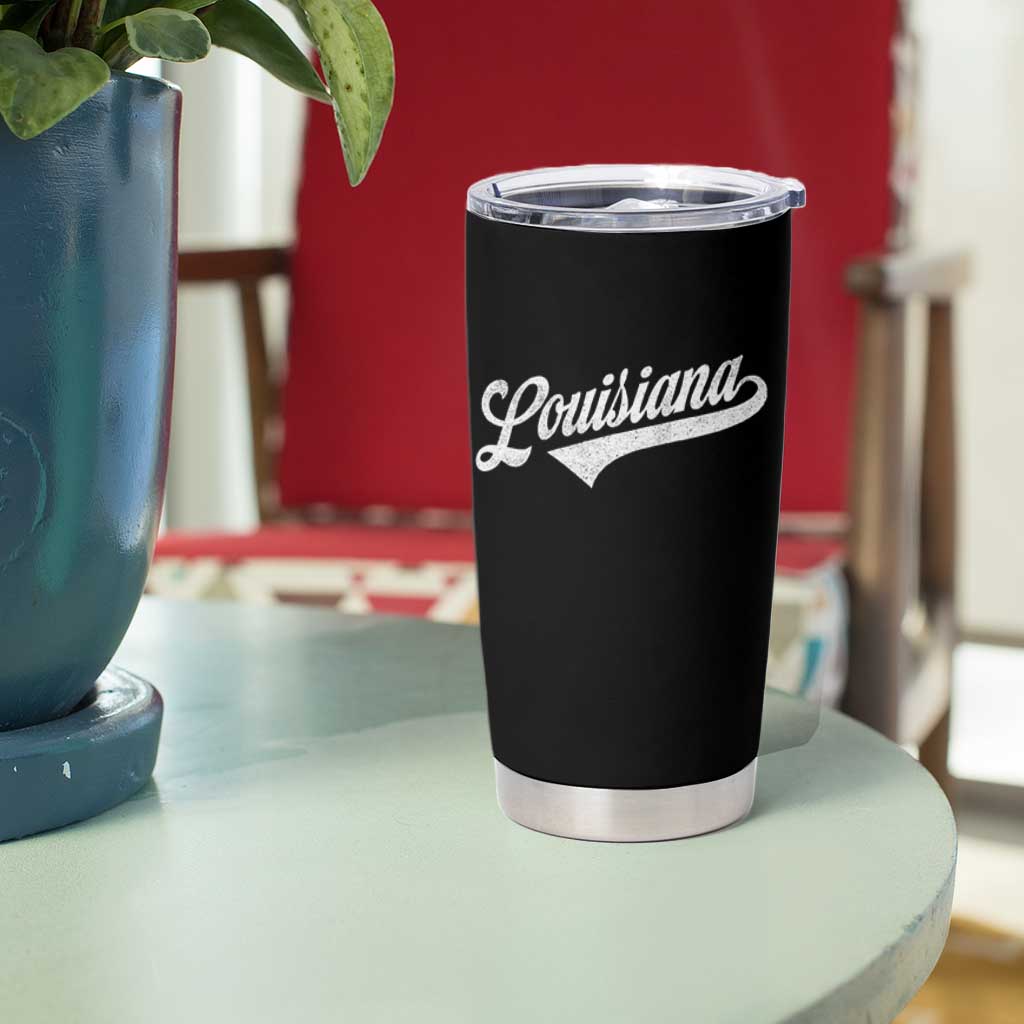 Retro Louisiana Tumbler Cup Vintage City State Distressed Pride