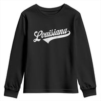 Retro Louisiana Youth Sweatshirt Vintage City State Distressed Pride