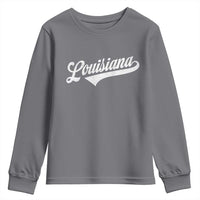 Retro Louisiana Youth Sweatshirt Vintage City State Distressed Pride