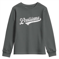 Retro Louisiana Youth Sweatshirt Vintage City State Distressed Pride