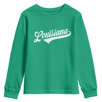 Retro Louisiana Youth Sweatshirt Vintage City State Distressed Pride