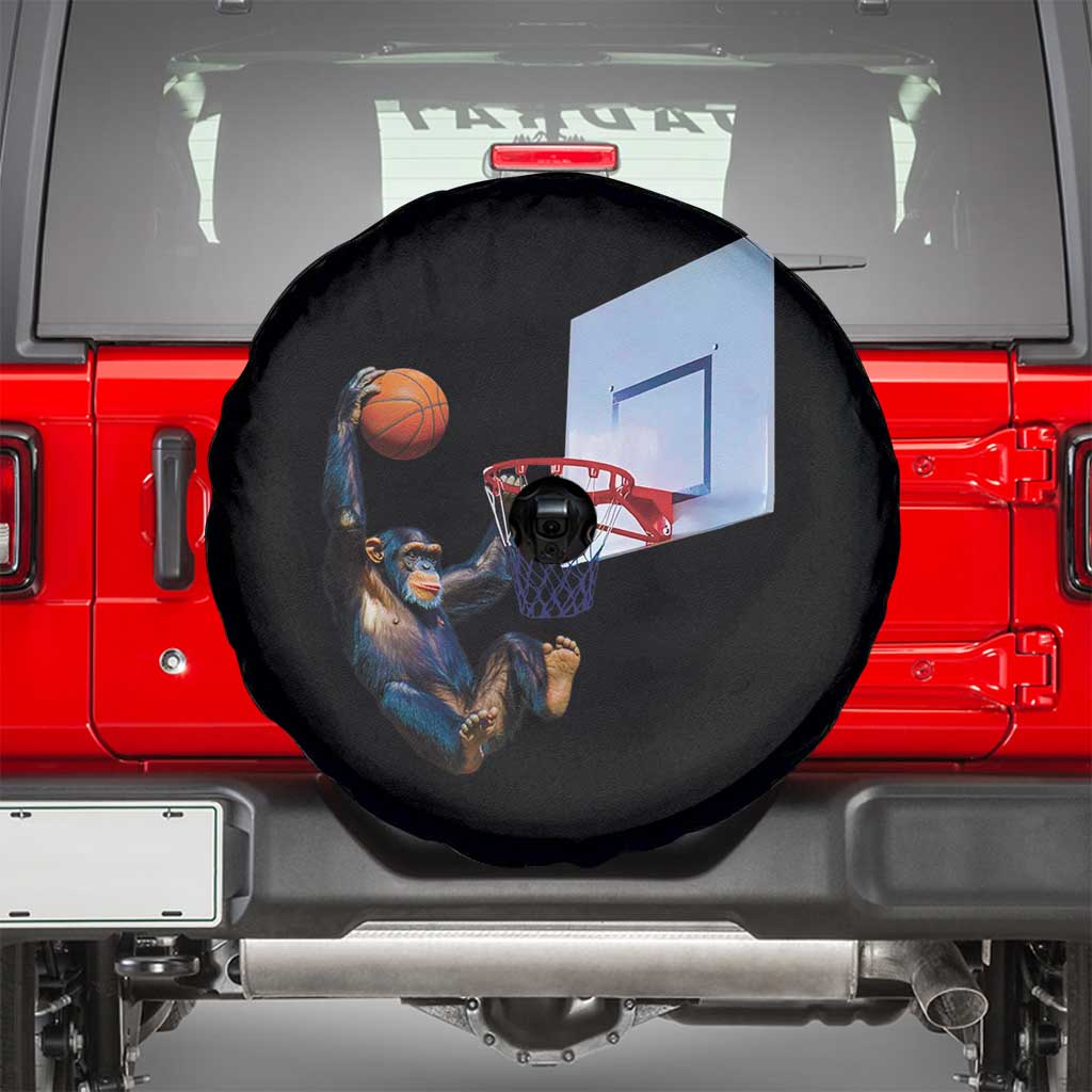 Funny Chimpanzee Basketball Monkey Spare Tire Cover