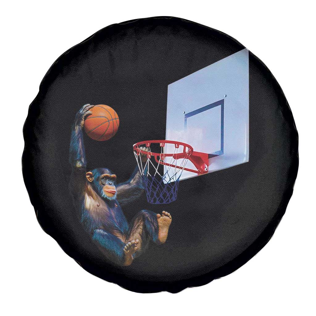 Funny Chimpanzee Basketball Monkey Spare Tire Cover