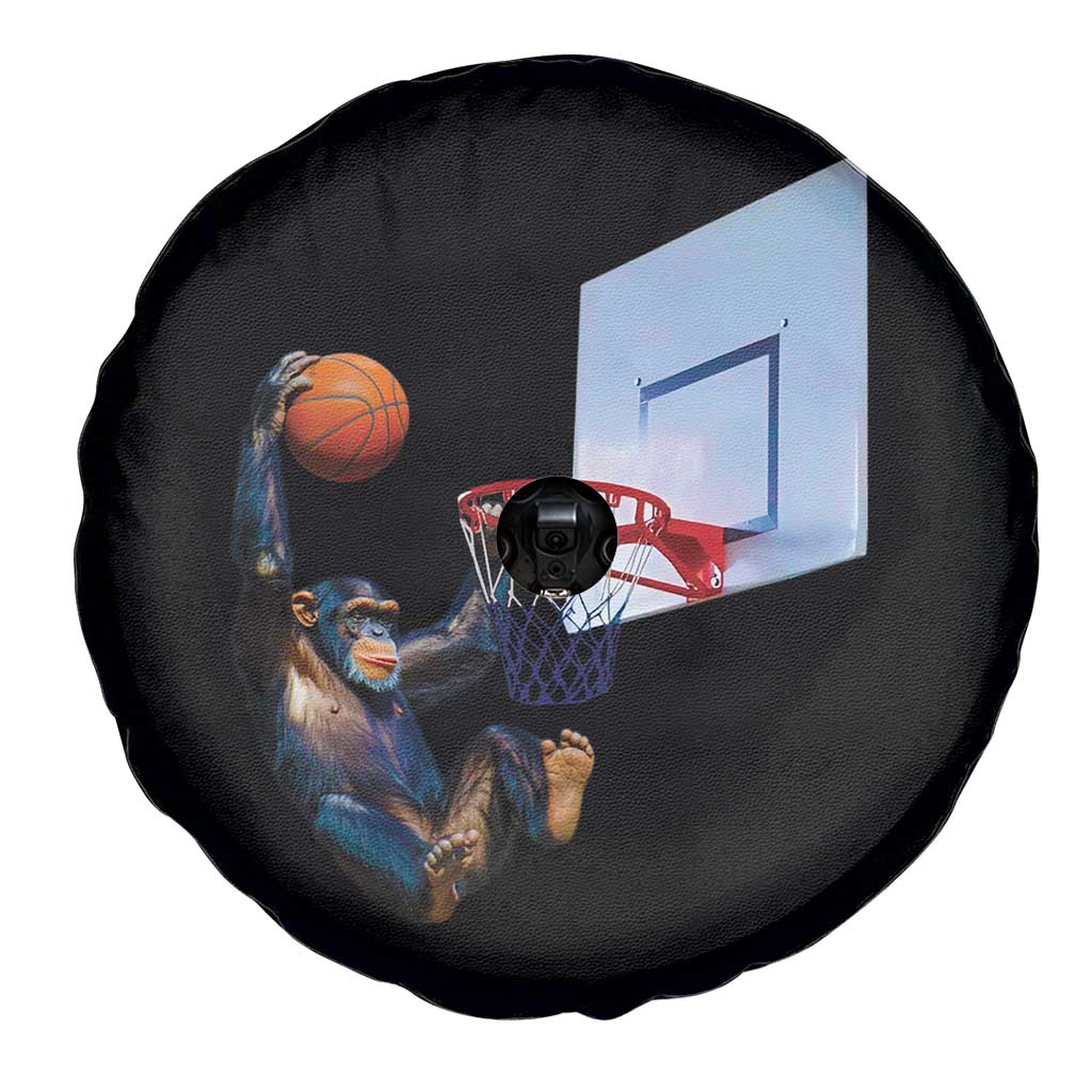 Funny Chimpanzee Basketball Monkey Spare Tire Cover