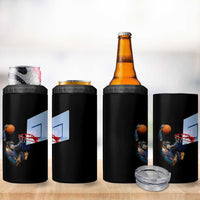 Funny Chimpanzee Basketball Monkey 4 in 1 Can Cooler Tumbler
