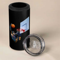 Funny Chimpanzee Basketball Monkey 4 in 1 Can Cooler Tumbler