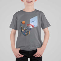 Funny Chimpanzee Basketball Monkey T Shirt For Kid