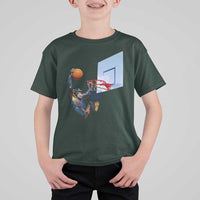 Funny Chimpanzee Basketball Monkey T Shirt For Kid